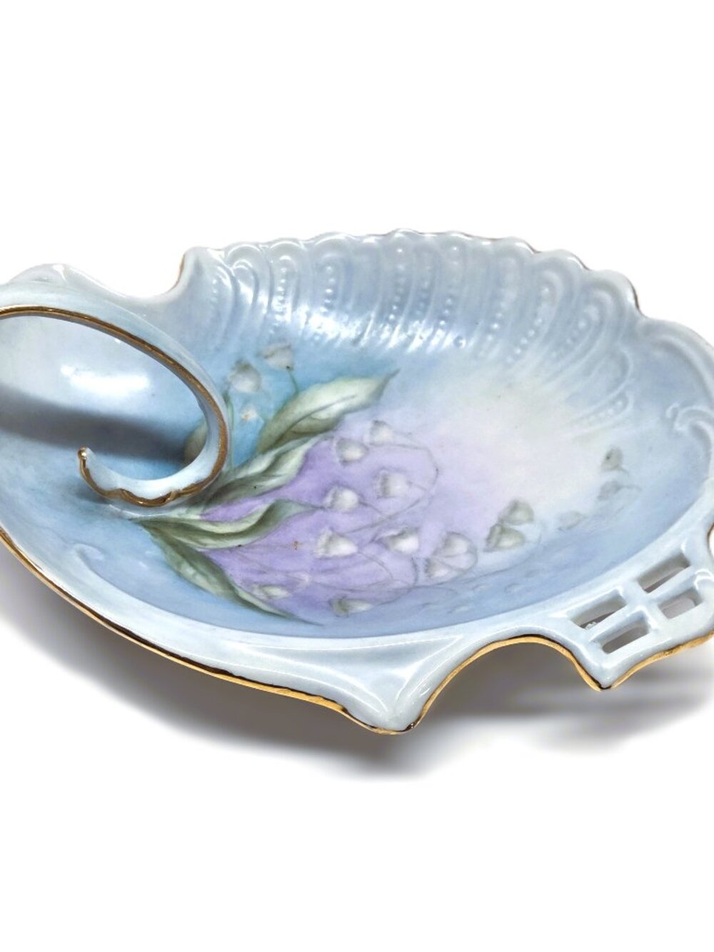 Vintage Art Nouveau Trinket Dish Nappy Lily of the Valley by Ella Fair Mathis NC